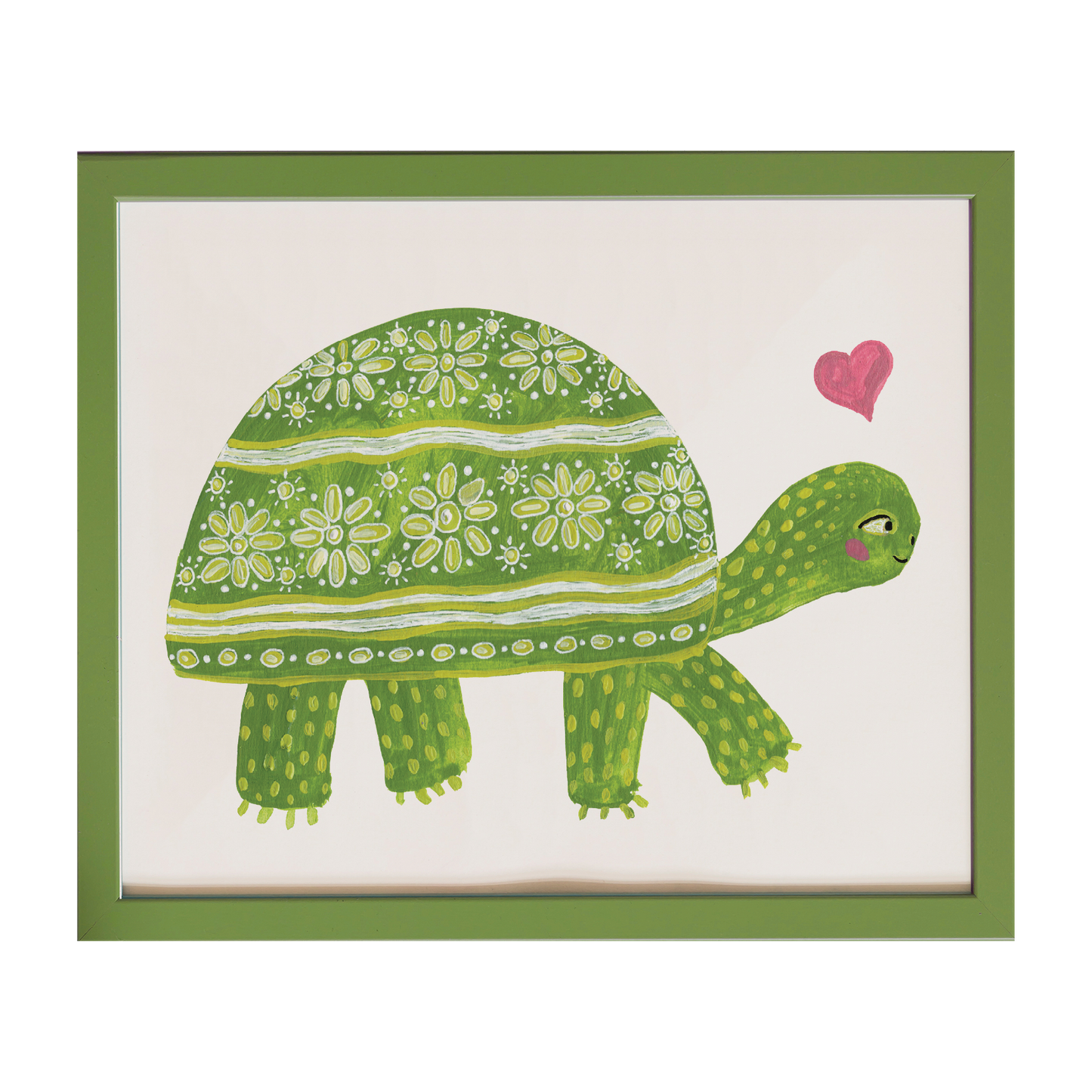 Folk Turtle Love - Art Print