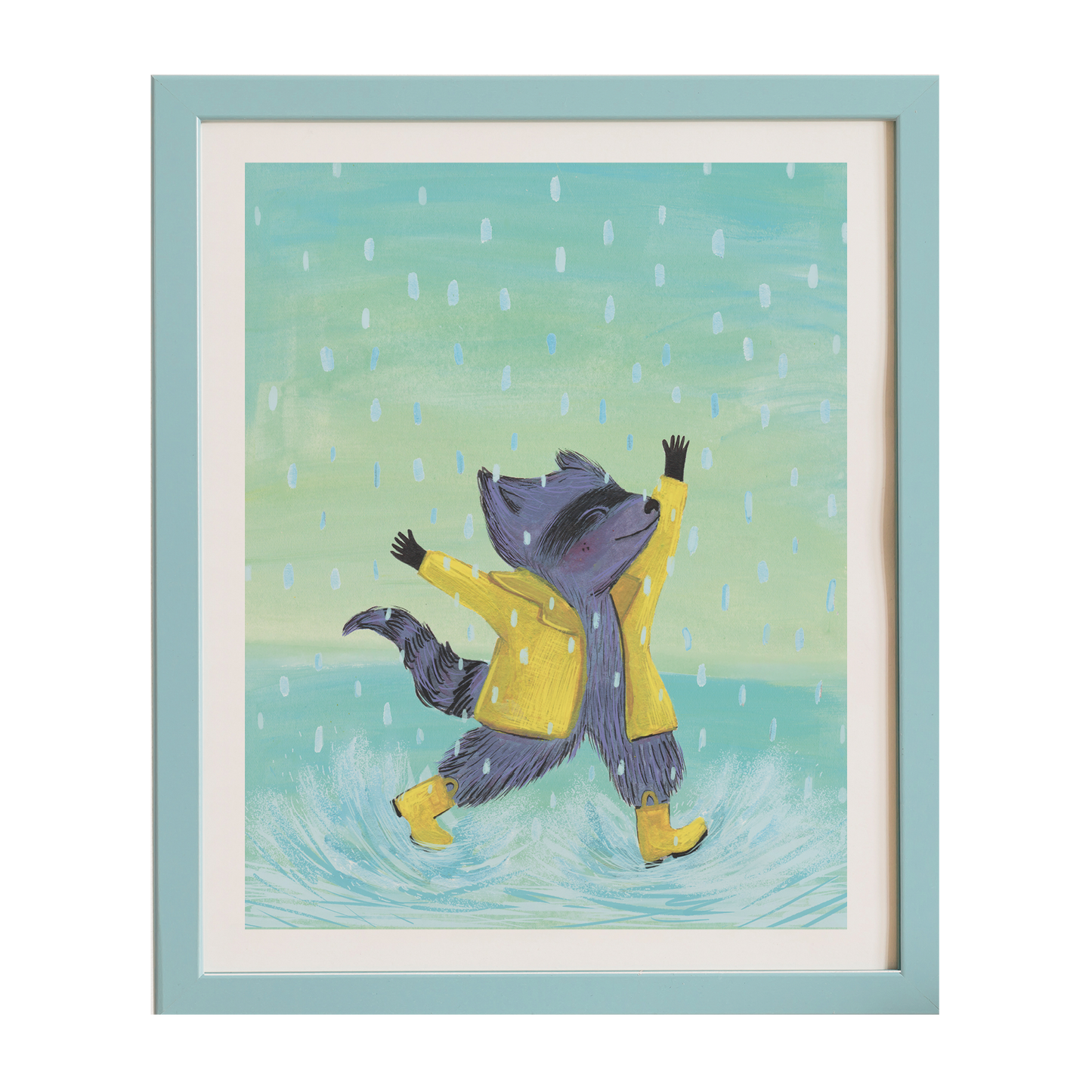 Rain Loving Raccoon - Art Print