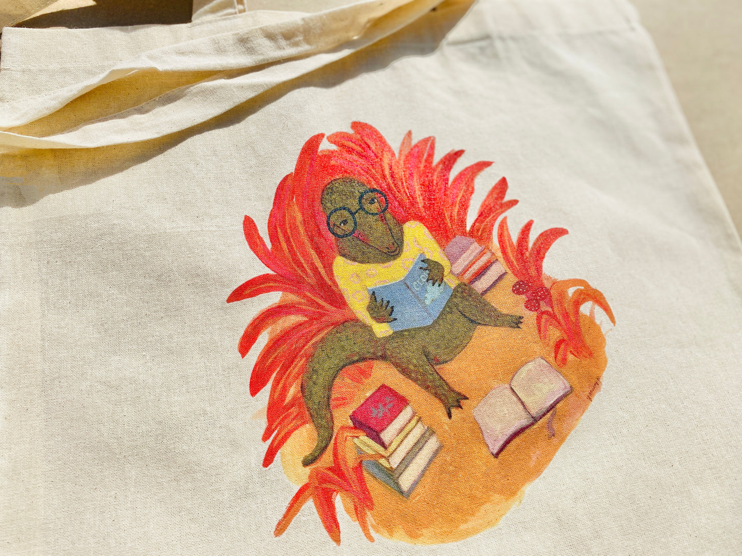 Alligator Studying - 100% Cotton Tote