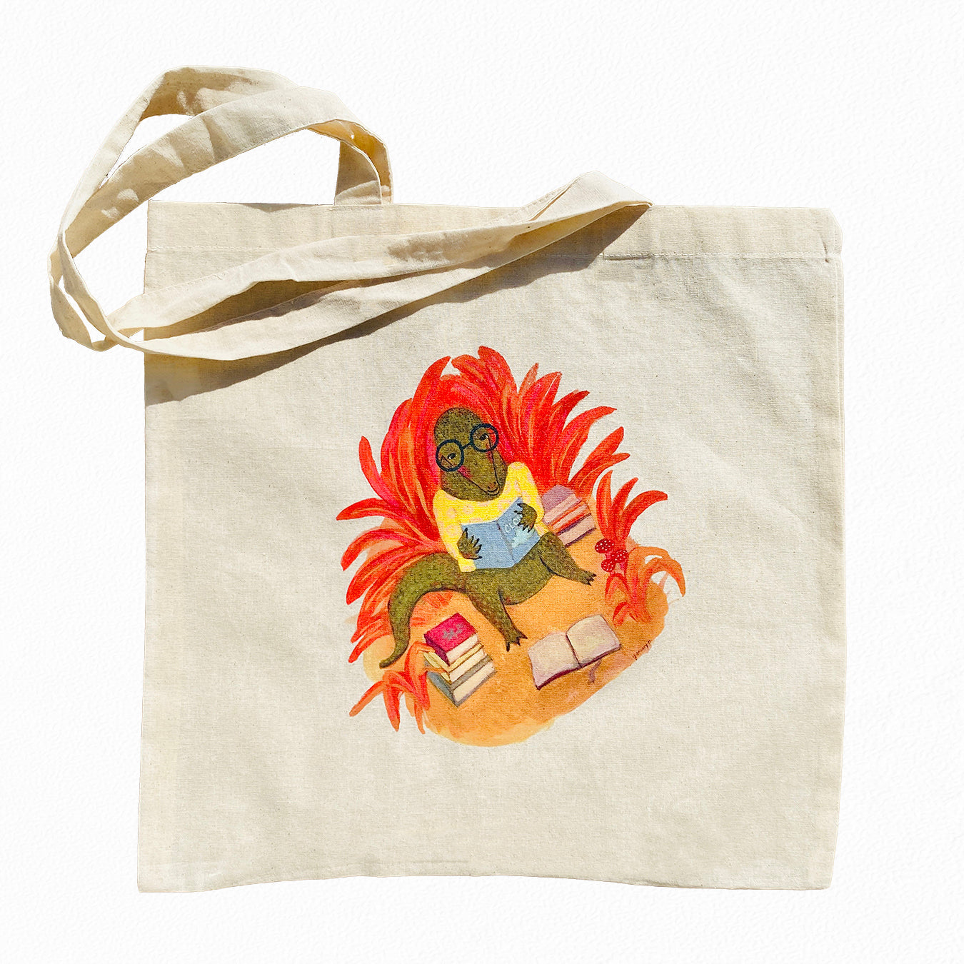 Alligator Studying - 100% Cotton Tote