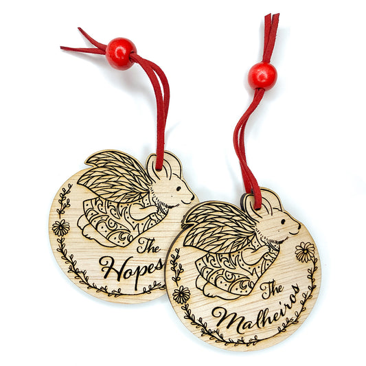 Custom Angel Bunny Ornaments