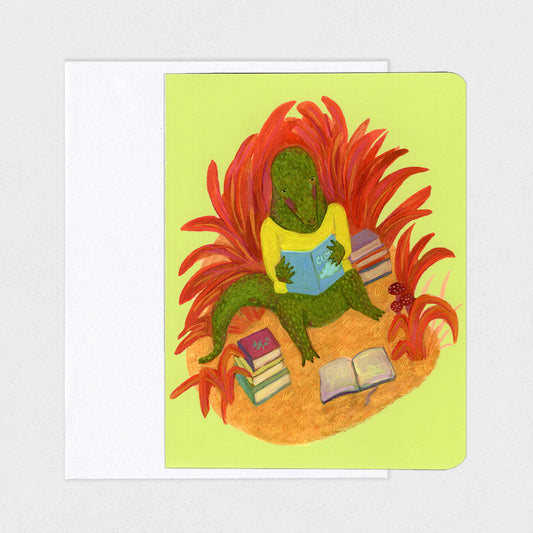 Alligator Studying - Card