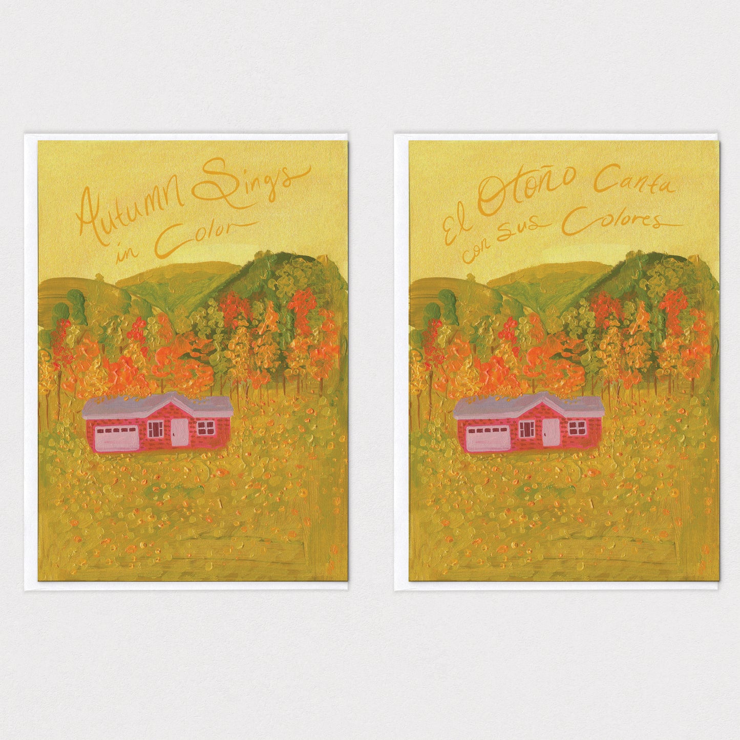 Autumn Sings in Colors - Bilingual Cards