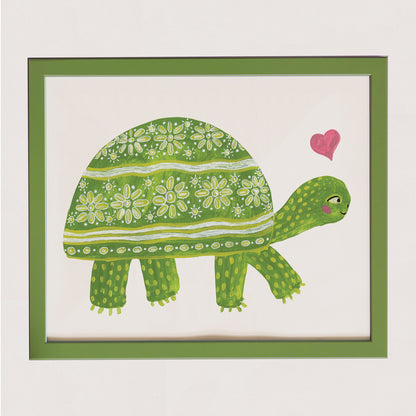 Folk Turtle Love - Art Print