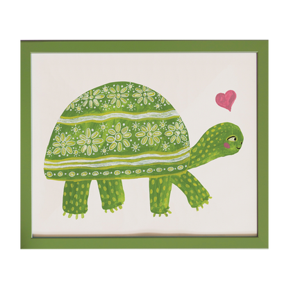 Folk Turtle Love - Art Print