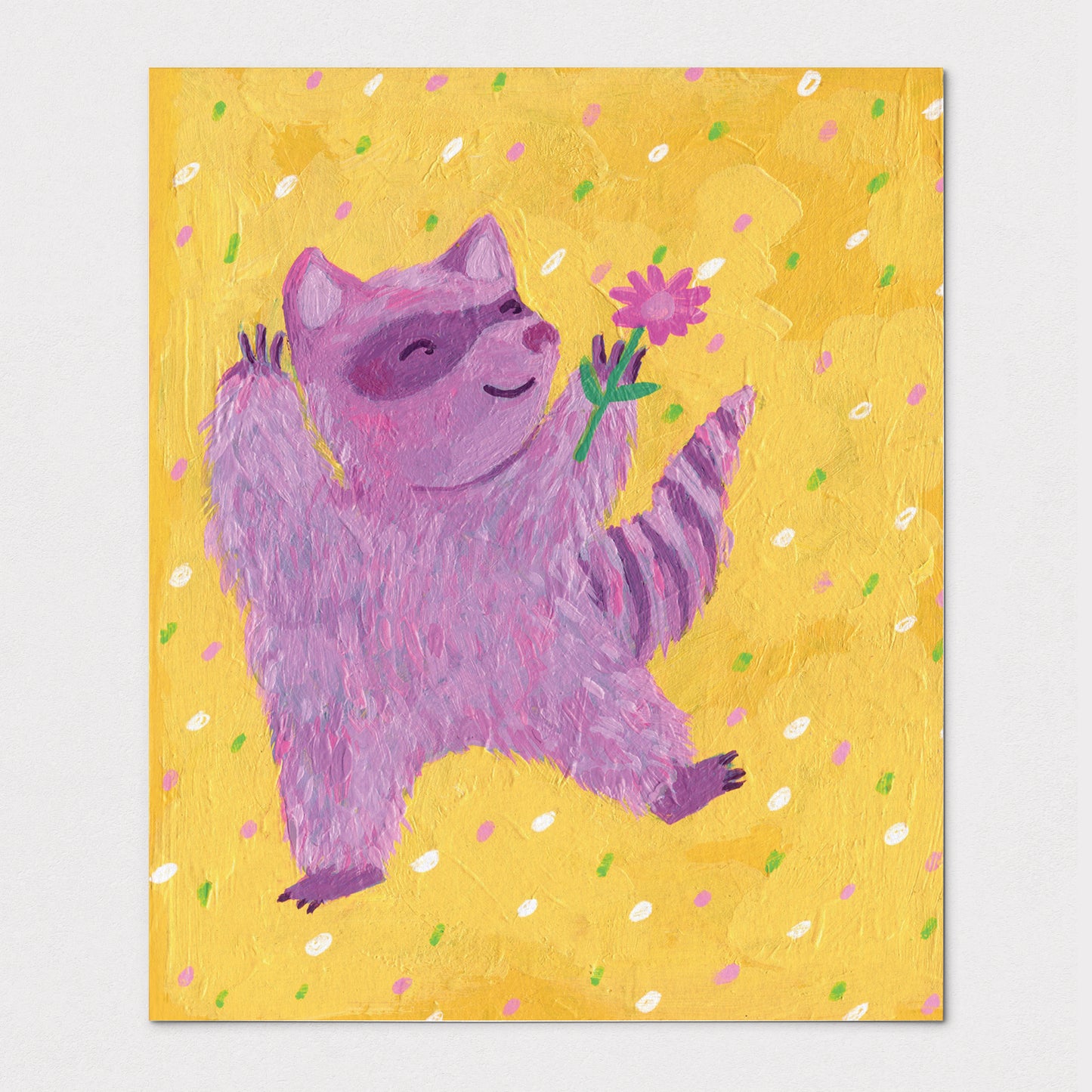 Happy Raccoon - Art Print