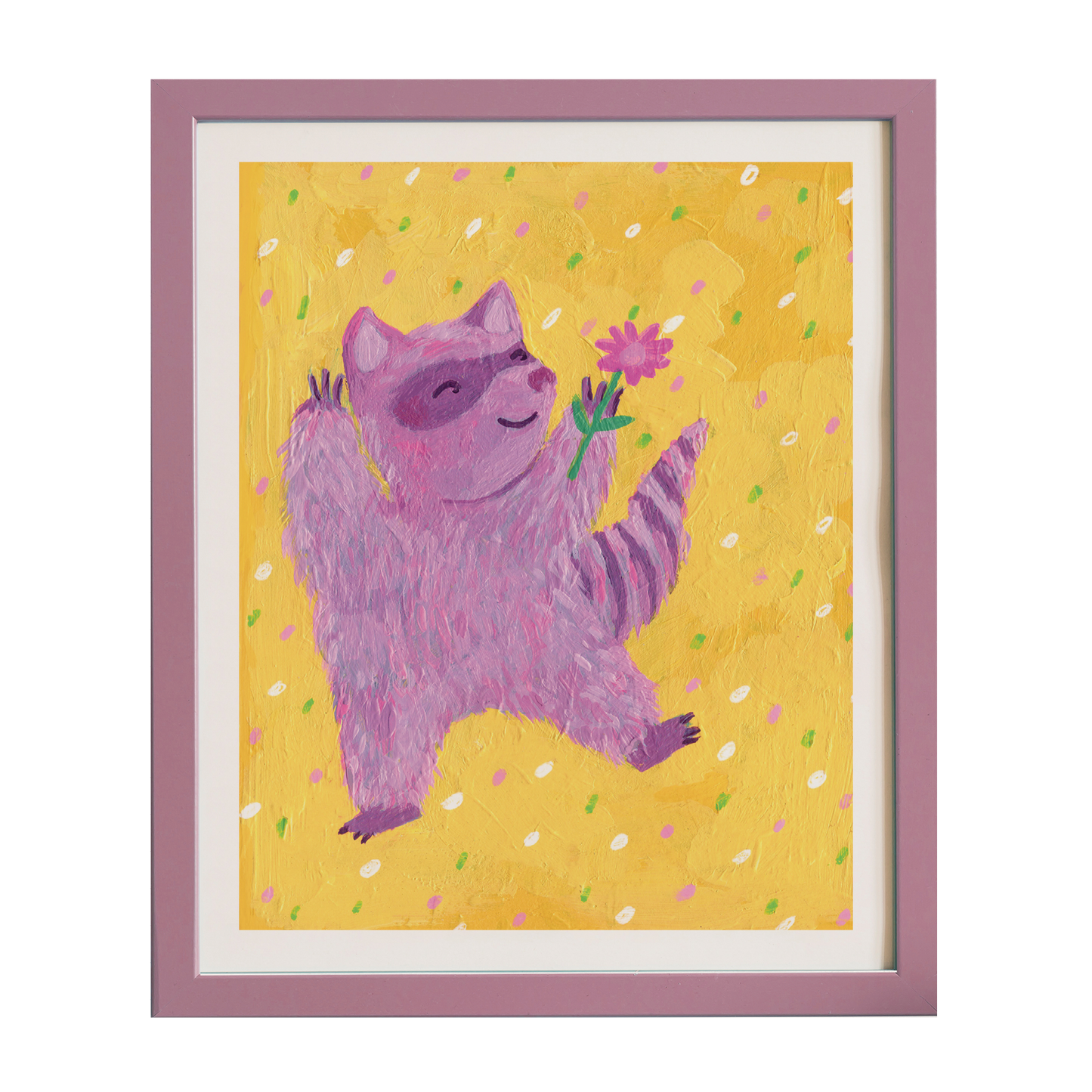 Happy Raccoon - Art Print