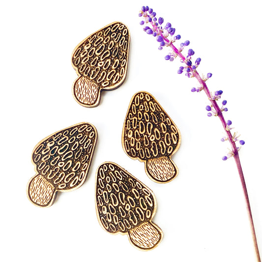 Morel Mushroom Magnets - Pack of 4