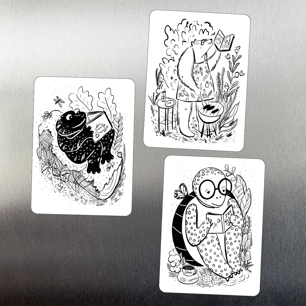 Reading Alone - Magnet Set