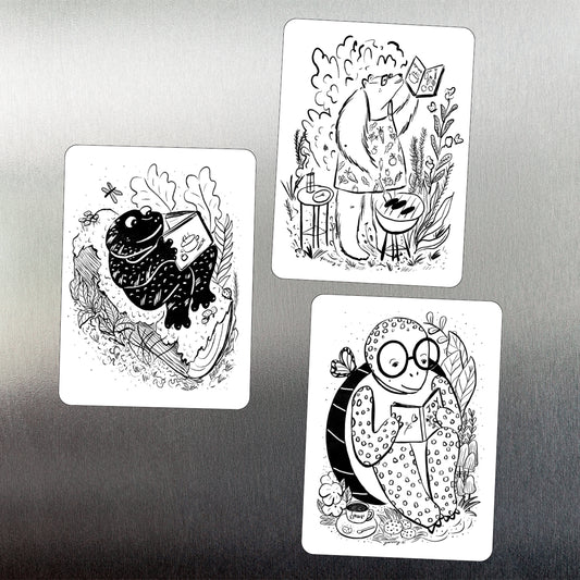 Reading Alone - Magnet Set