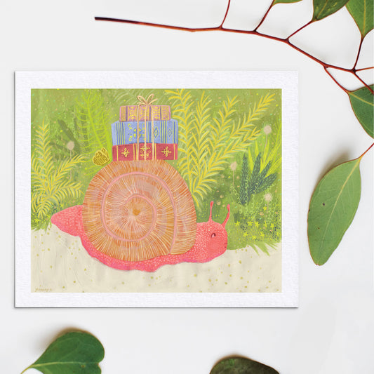 Snail Reader - Giclée Art Print
