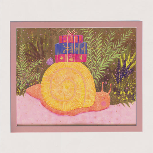 Snail Librarian - Art Print
