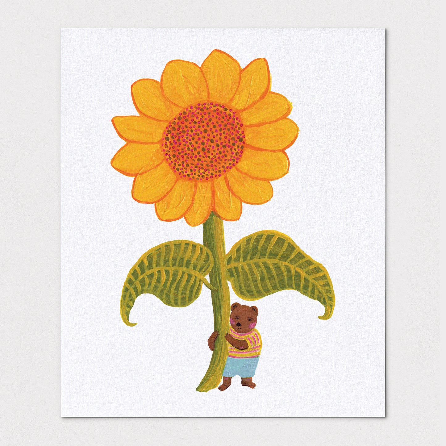 Sunflower Bear - Art Print