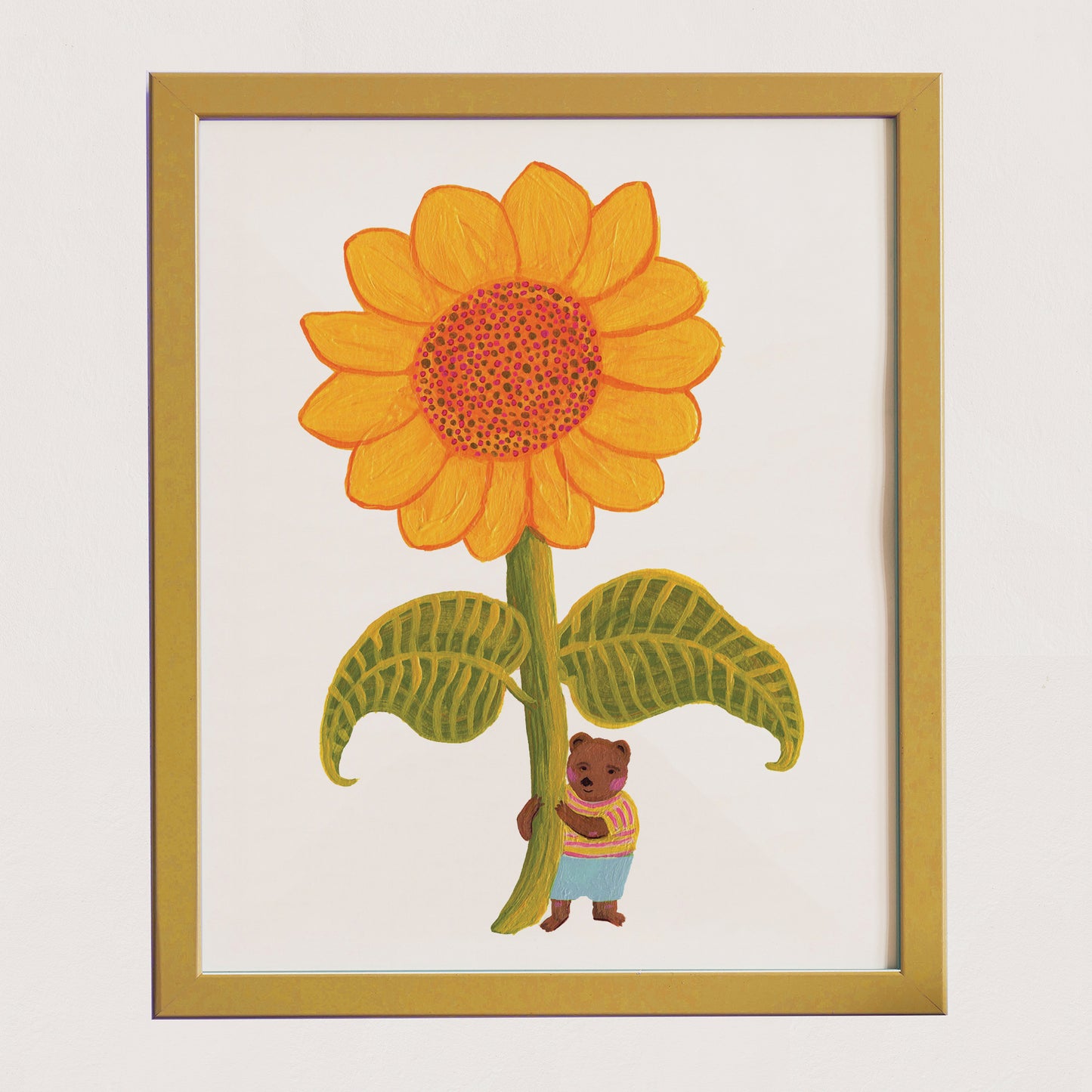 Sunflower Bear - Art Print