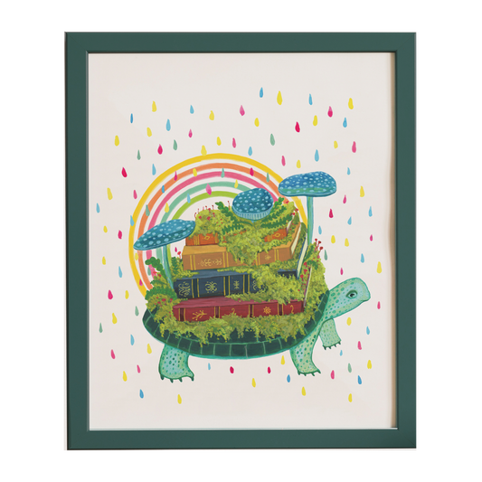 Turtle Librarian - Art Print