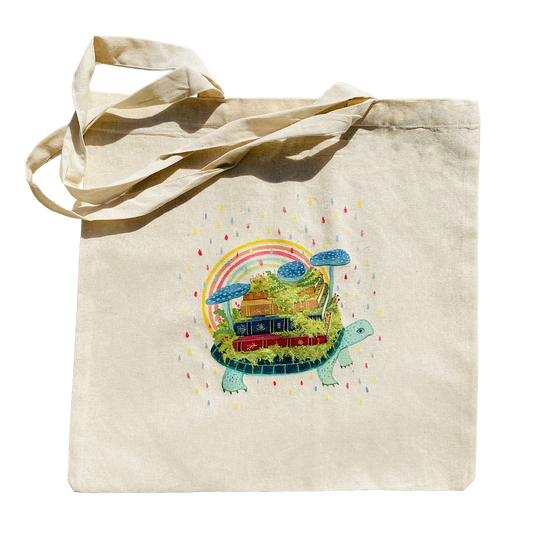 Turtle Librarian - 100% Cotton Tote
